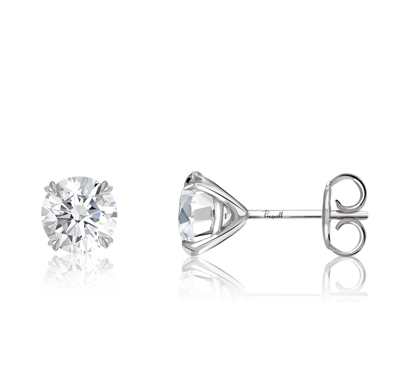 Windsor 0.60ct Botswana Diamond Stud Earrings Brilliant cut, Claw set_2