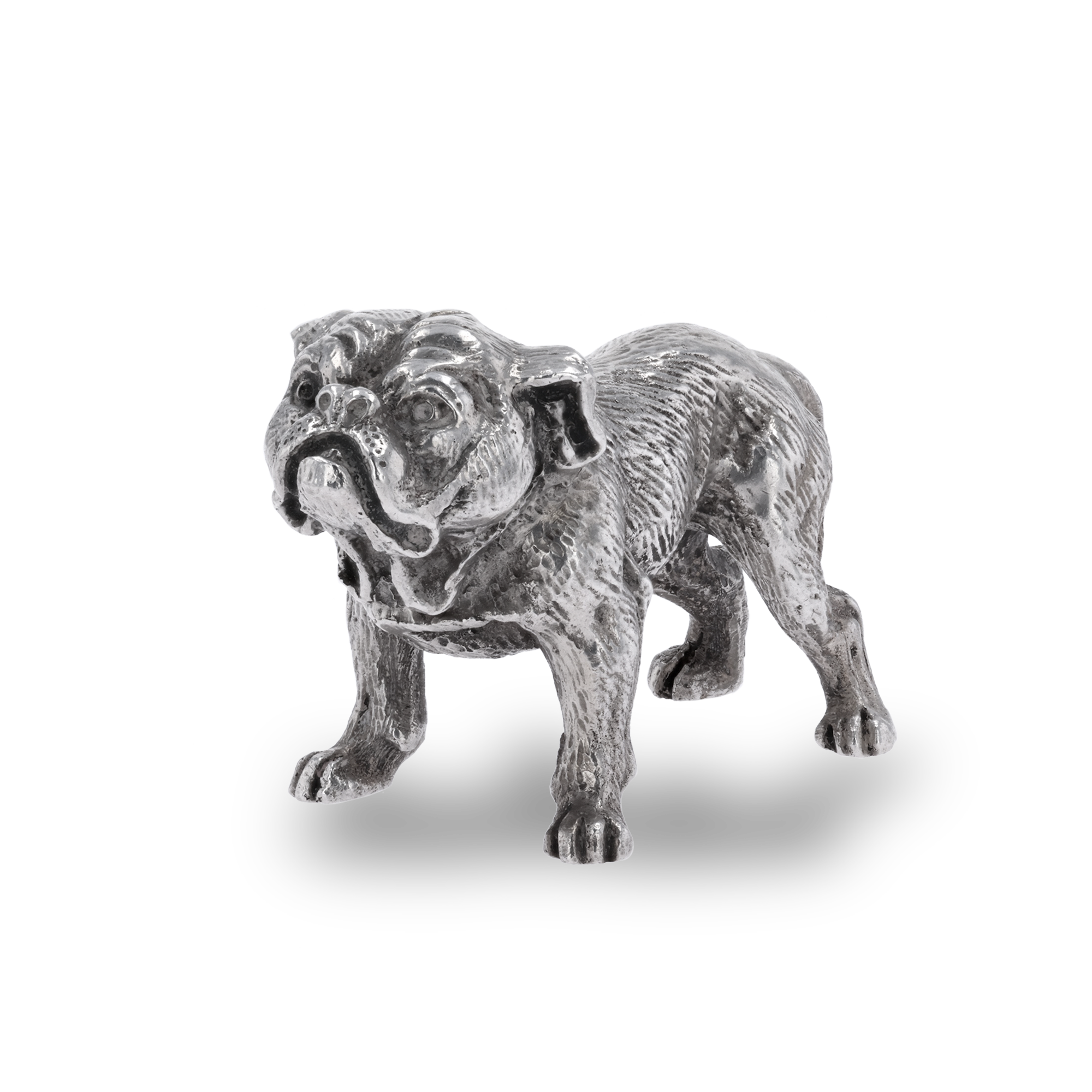 Elizabeth II Silver Bull Dog Ornament Hallmarked Edinburgh 1938_1