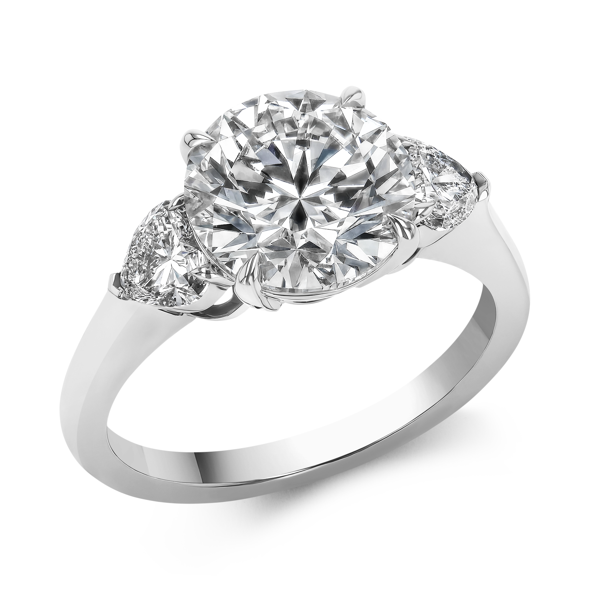 Venus Setting 3.02ct Diamond Three Stone Ring Brilliant cut, Claw set_1