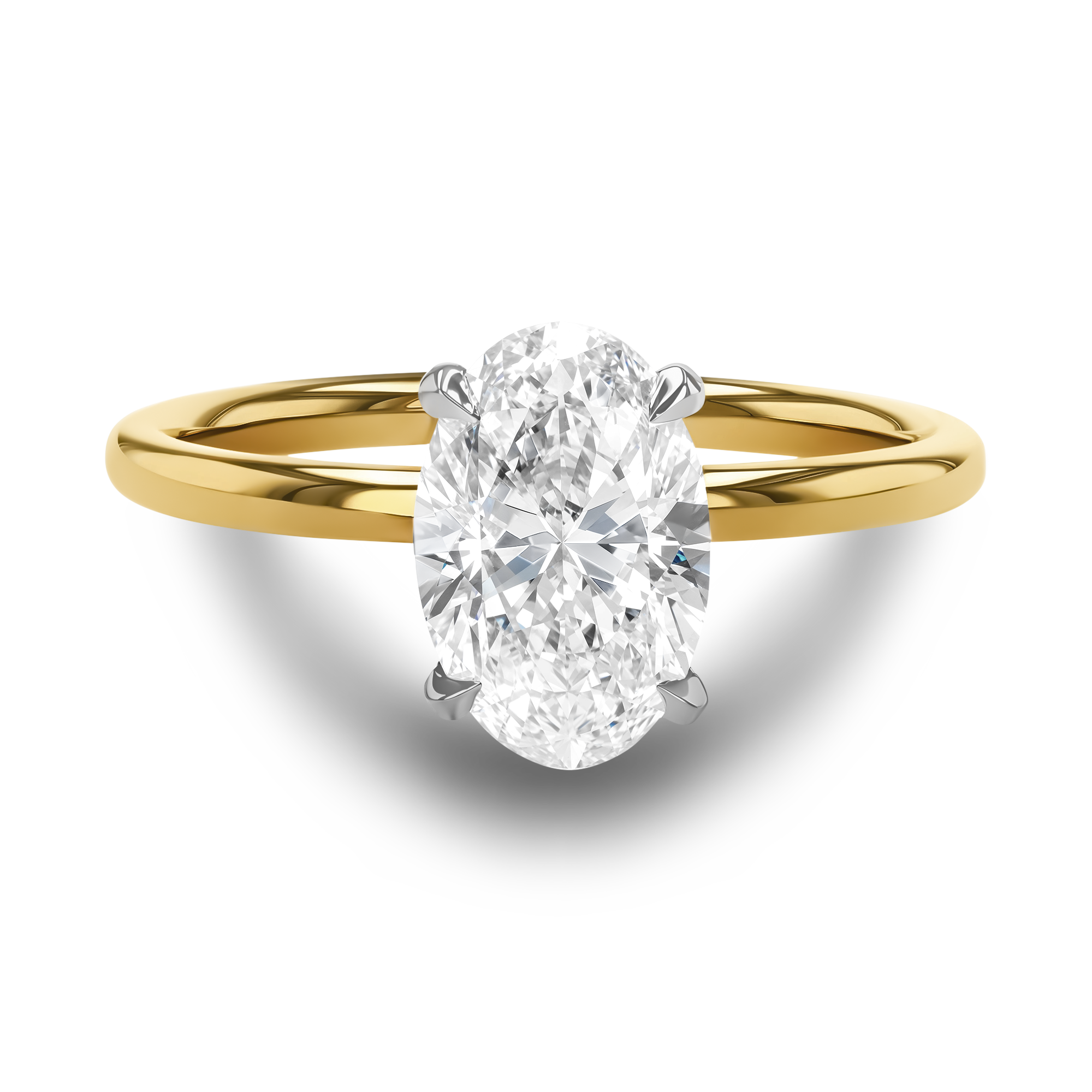 Classic 1.70ct Oval Diamond Solitaire Ring Oval Cut, Claw Set_2