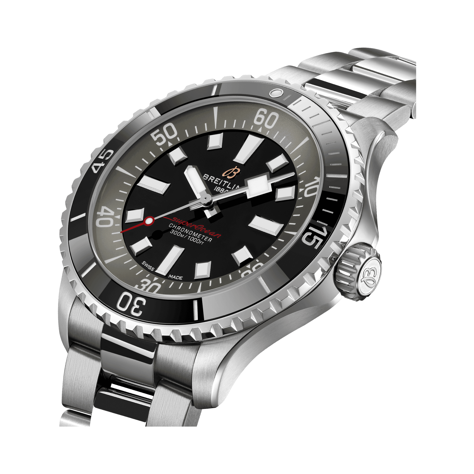 Breitling Superocean 44mm, Black Dial, Baton/Dot Numerals_3