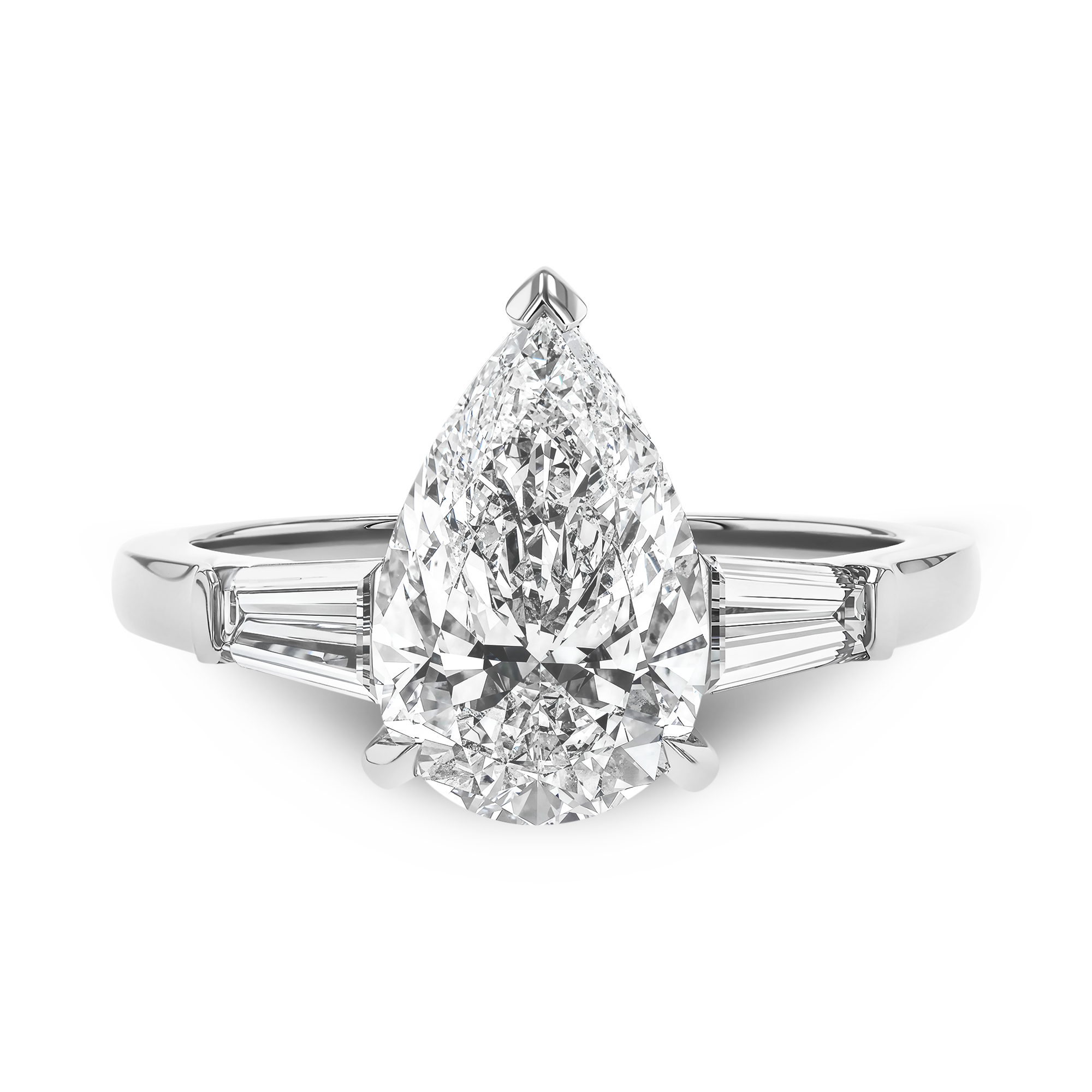 Regency Pear Cut 2.52ct Diamond Solitaire Ring Pear Cut, Claw Set_2