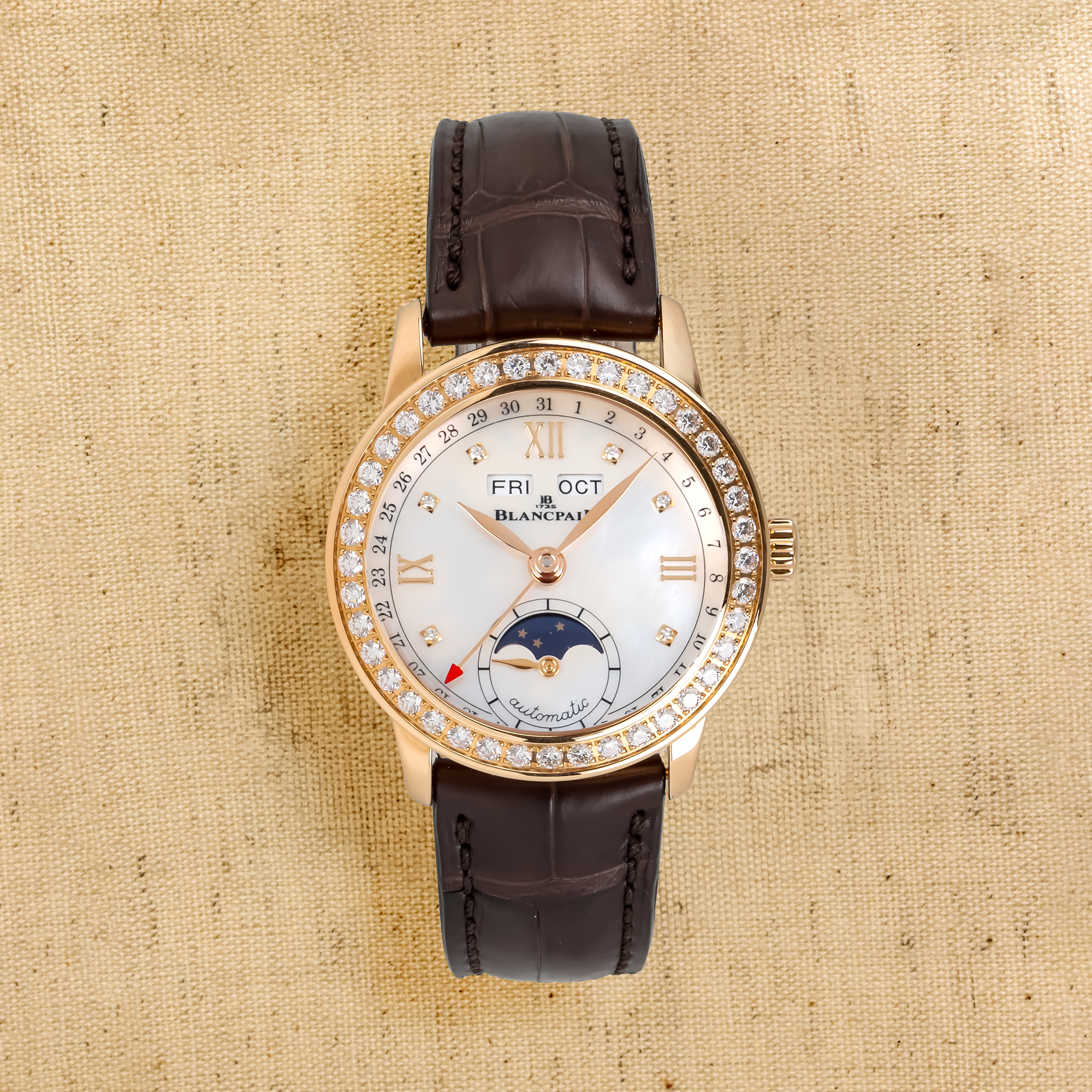 Pre-Owned Blancpain Ladybird 33.7mm, Mother of Pearl Dial, Diamond Numerals_1