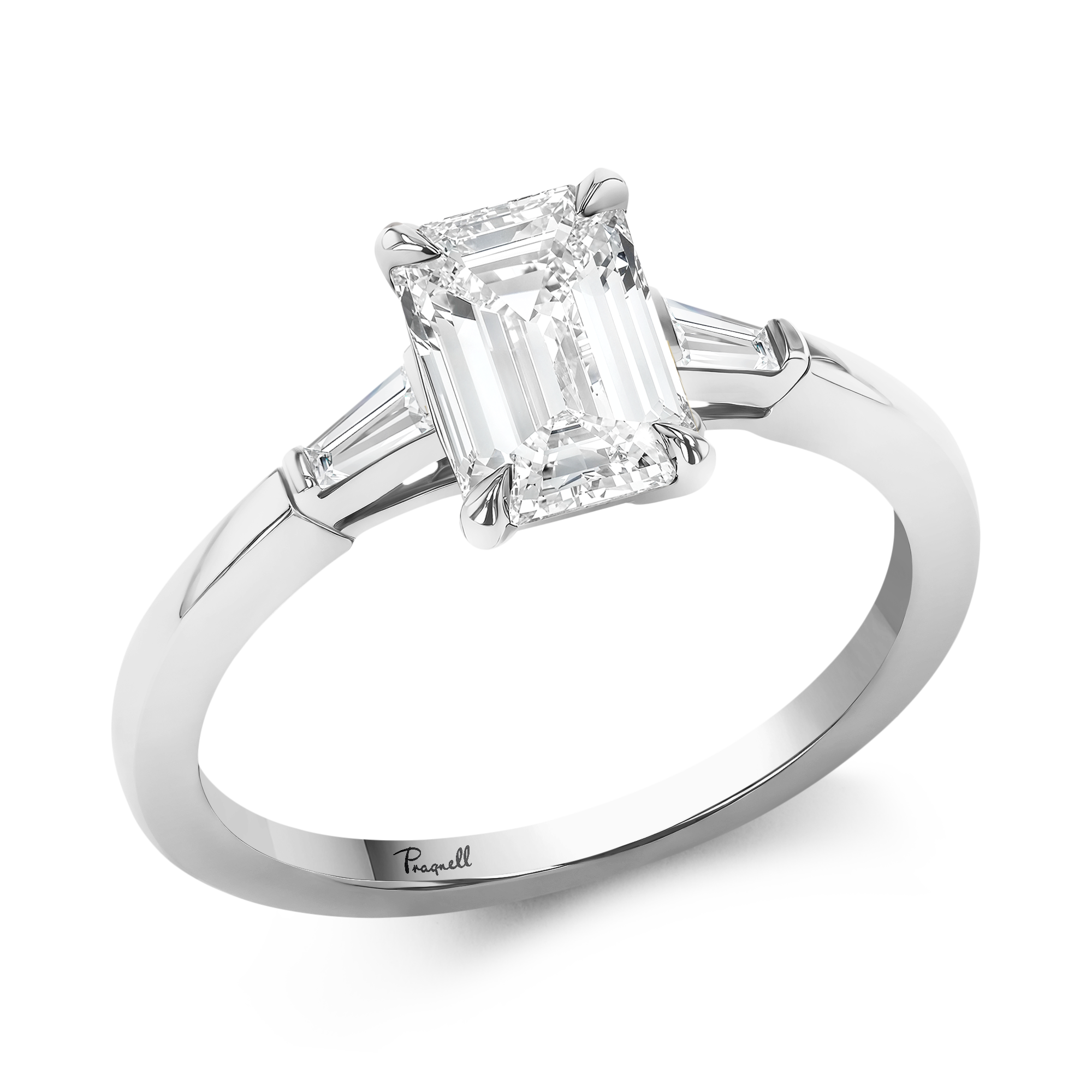 Regency 1.51ct Diamond Solitaire Ring Emerald Cut, Claw Set_1