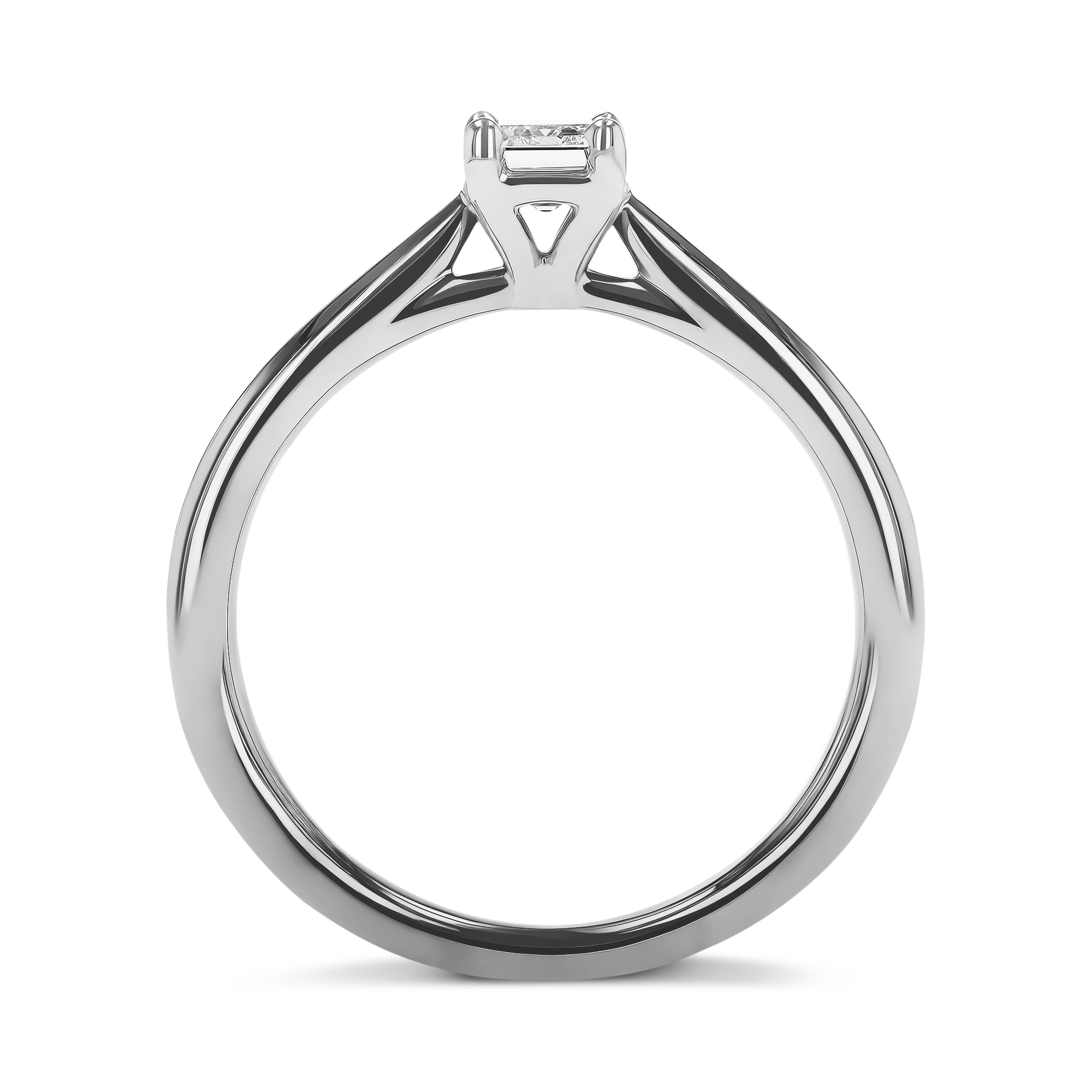 Classic 0.70ct Diamond Ring Emerald Cut, Claw Set_3