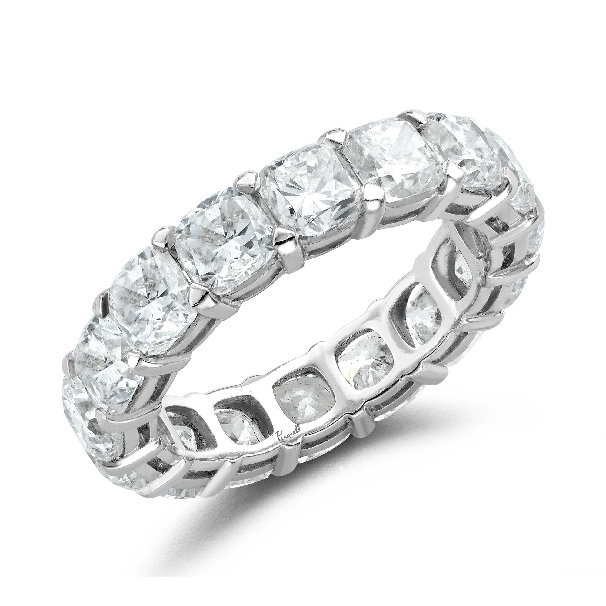 Cushion Cut Diamond Eternity Ring Cushion Cut, Eternity, Claw Set_1