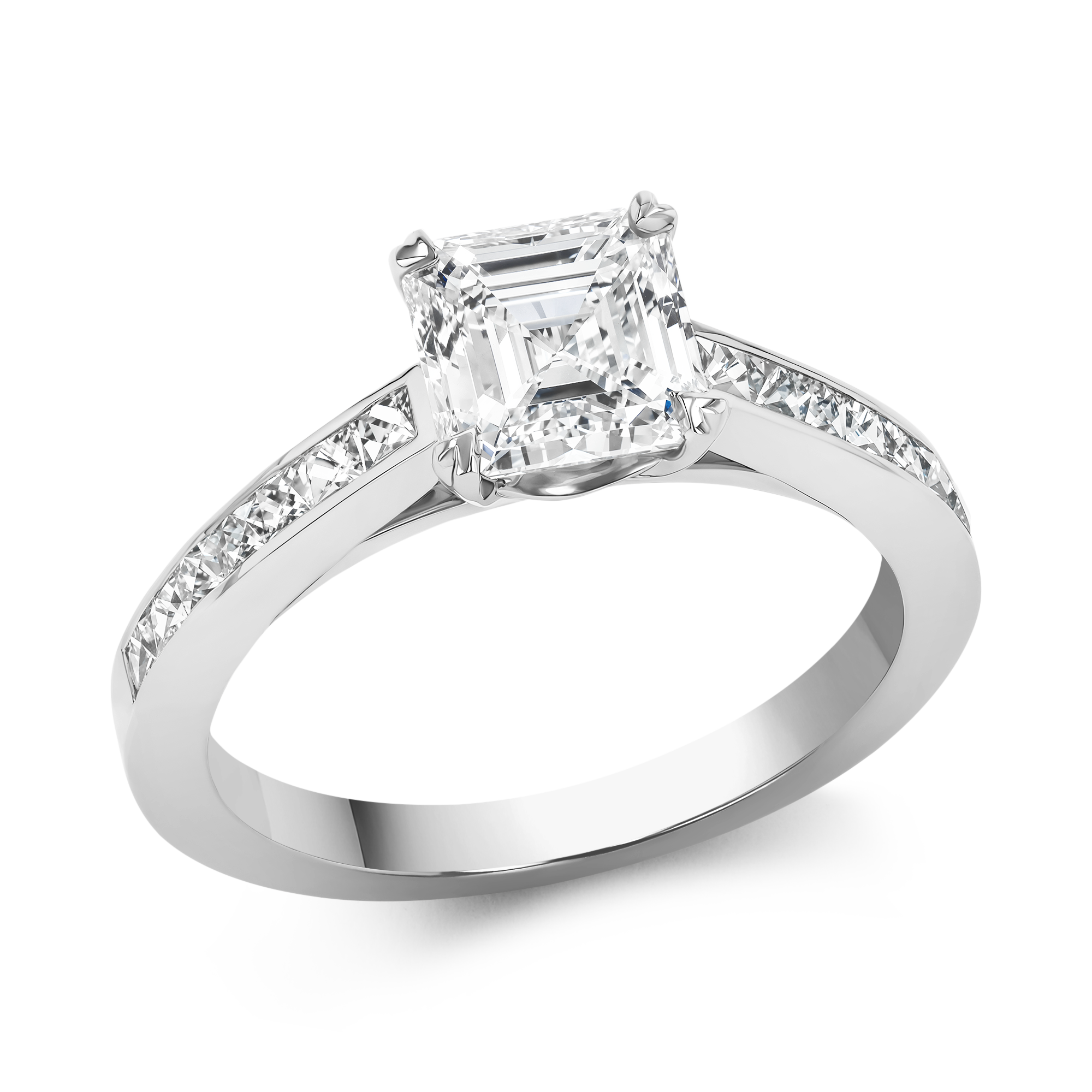 Gatsby 1.50ct Diamond Solitaire Ring Asscher Cut, Claw Set_1