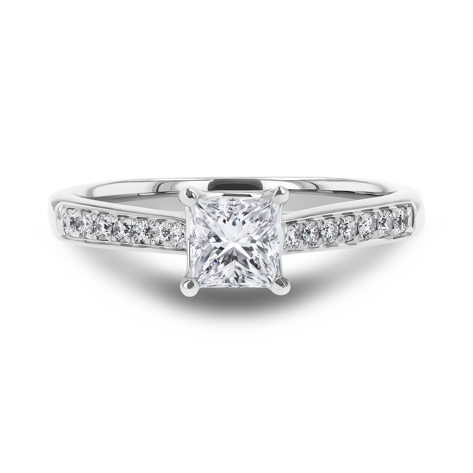 Duchess 0.36ct Diamond Solitaire Ring Princess Cut, Claw Set_2