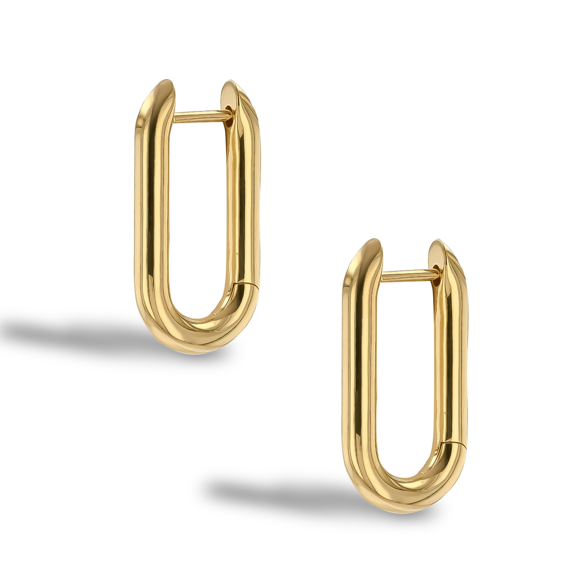 Havana Gold Oval Hoop Earrings _3