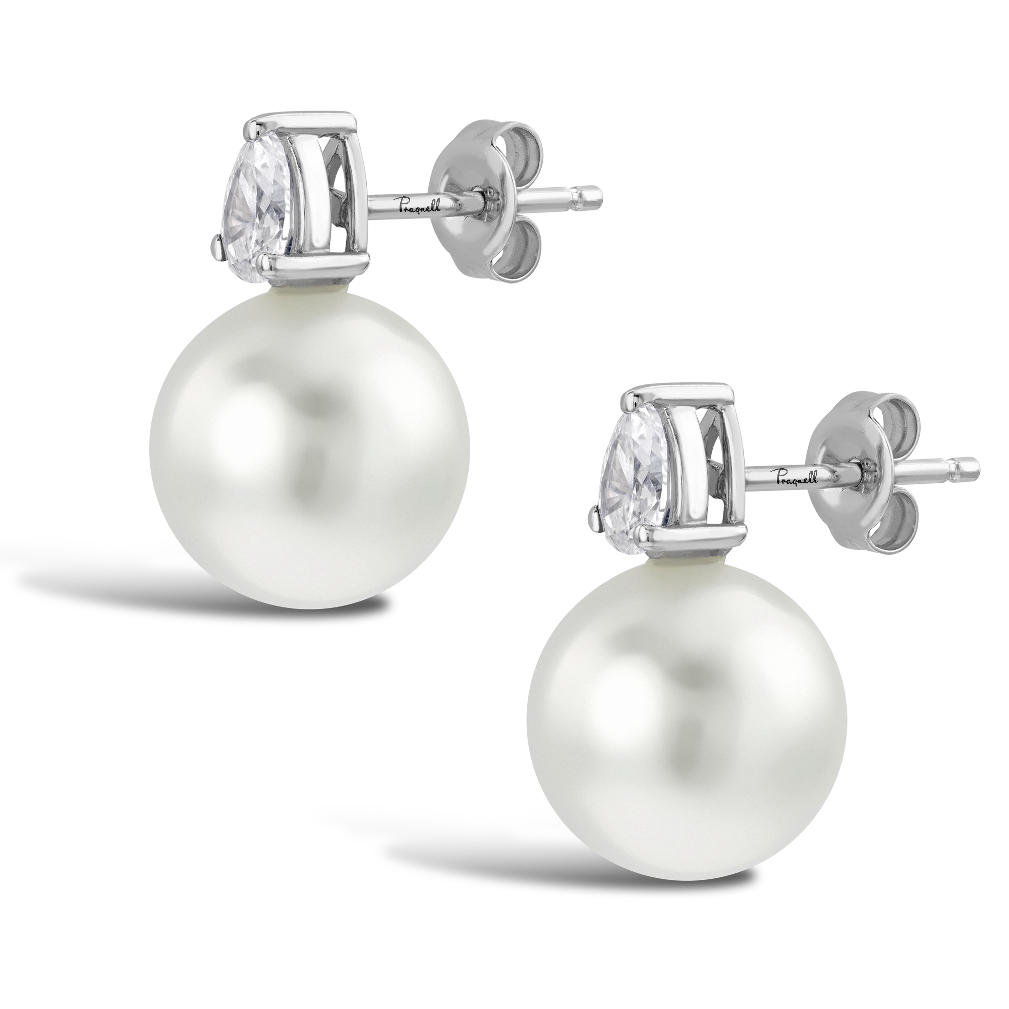 South Sea Pearl and Diamond Earrings 11mm - 12mm_2