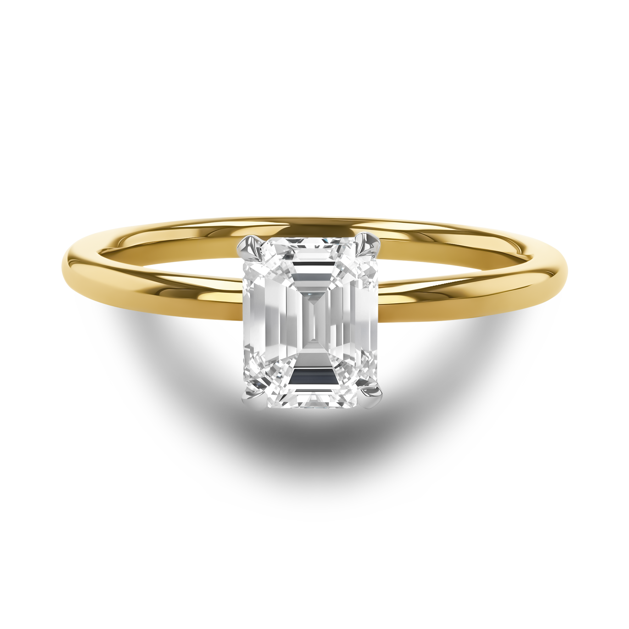 Gaia 1.00ct Diamond Ring Emerald Cut, Claw Set_2