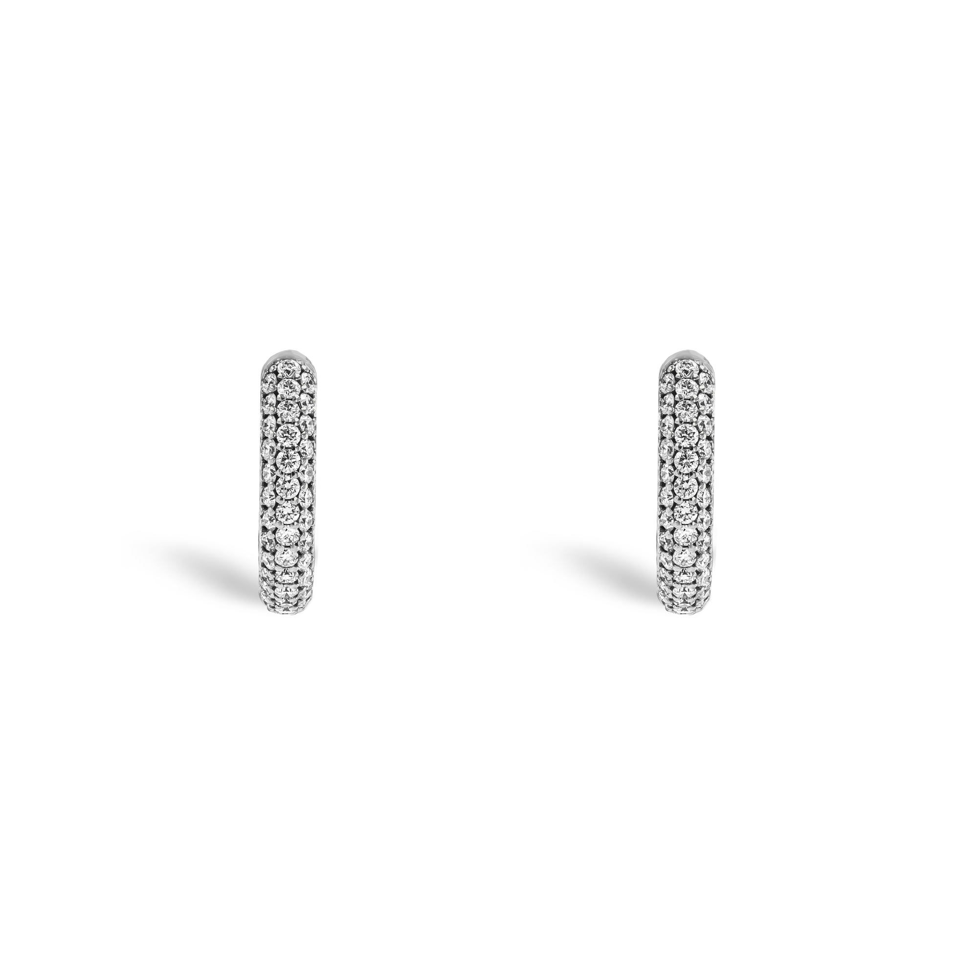 Diamond Hoop Earrings Brilliant Cut, Pave Set_2