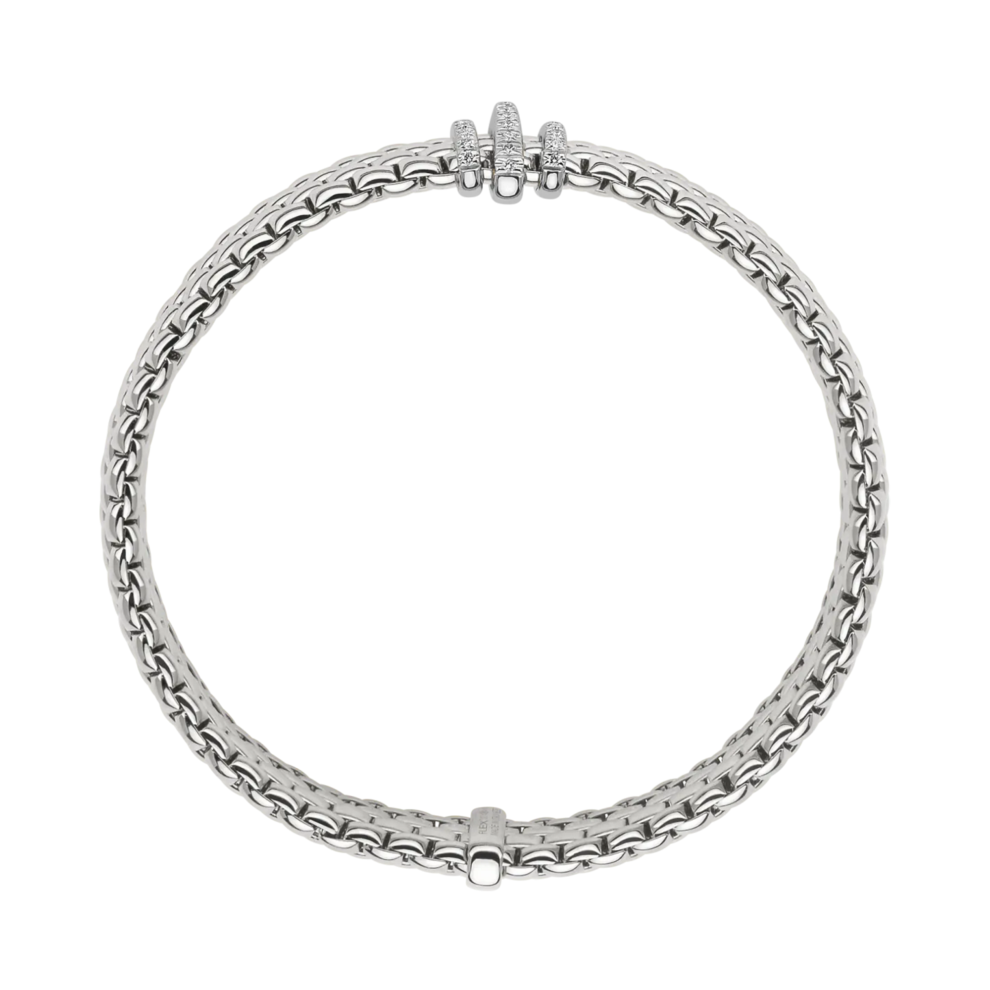 Fope Panorama Flex-It Bracelet Round Brilliant Cut, Pave Set_2