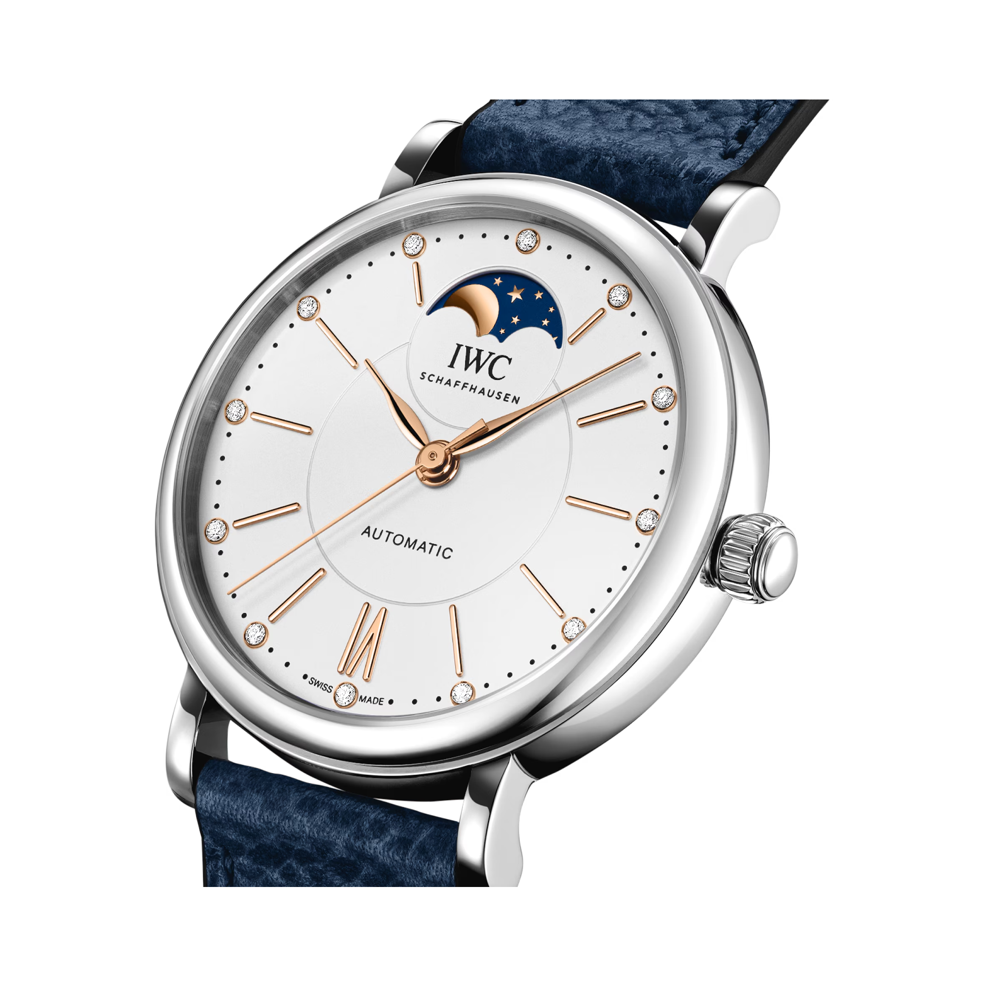 IWC Portofino Moonphase 37mm, Silver Dial, Roman/Baton Numerals_3