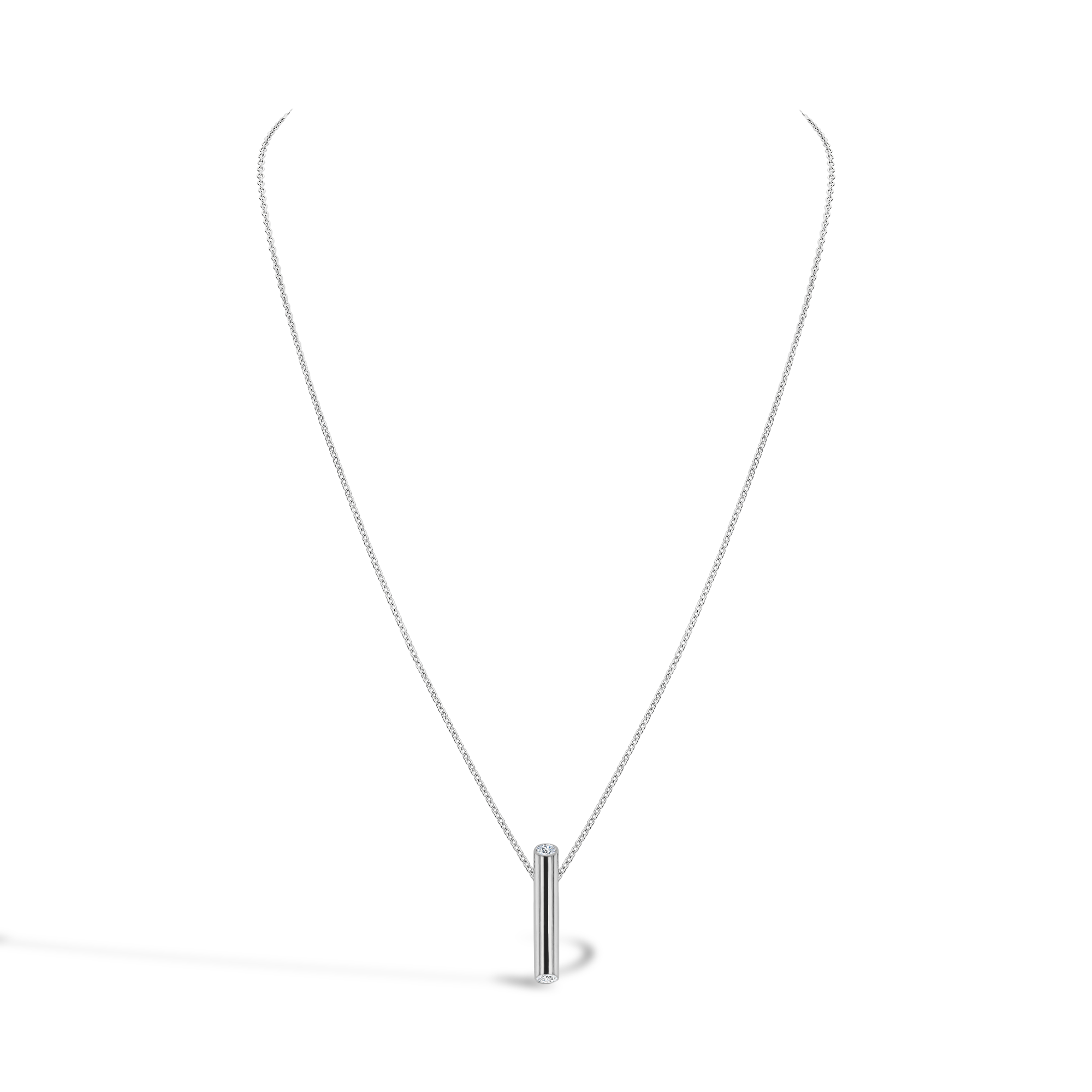 Eclipse 0.43ct Diamond Drop Pendant Brilliant Cut, Rubover Set_2