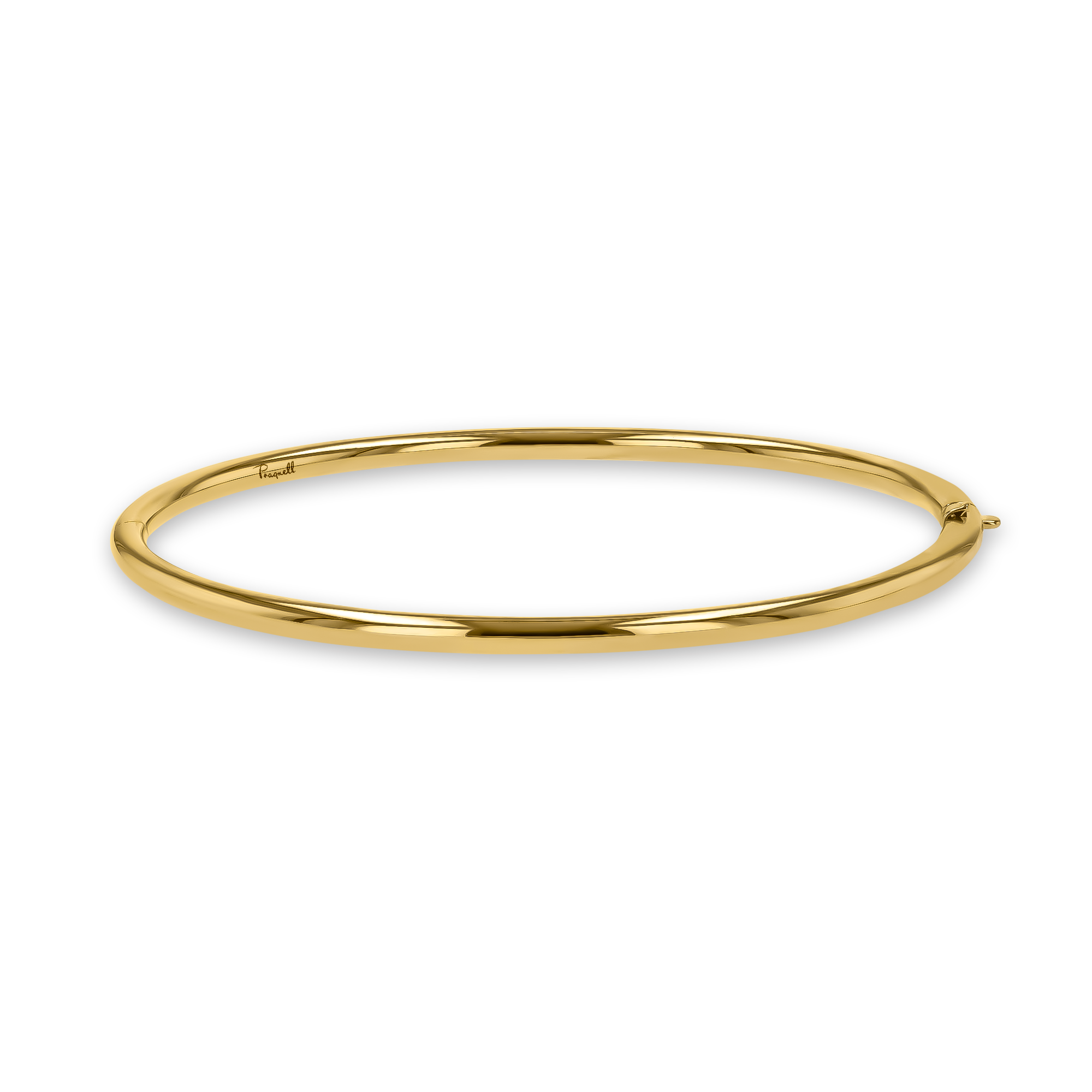 Plain Polished 3mm Round Edge Oval Bangle _1